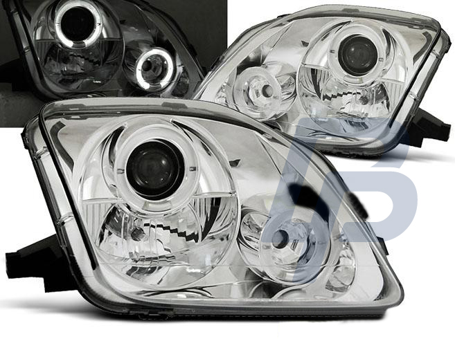 HEADLIGHTS HONDA PRELUDE 02.97-01 ANGEL EYES CHROME - 2