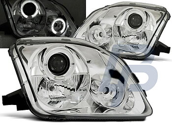 HEADLIGHTS HONDA PRELUDE 02.97-01 ANGEL EYES CHROME