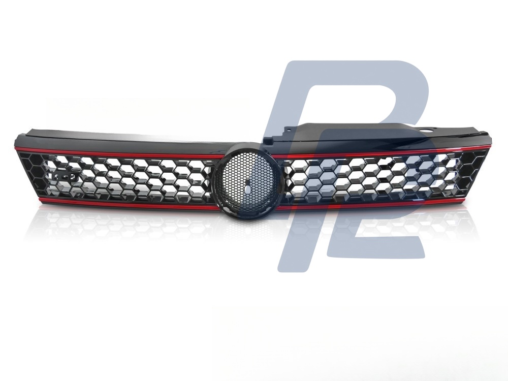 Grille Sport Style Gloss Black with Red Lines for VW Jetta VI 2011–2014 - 3