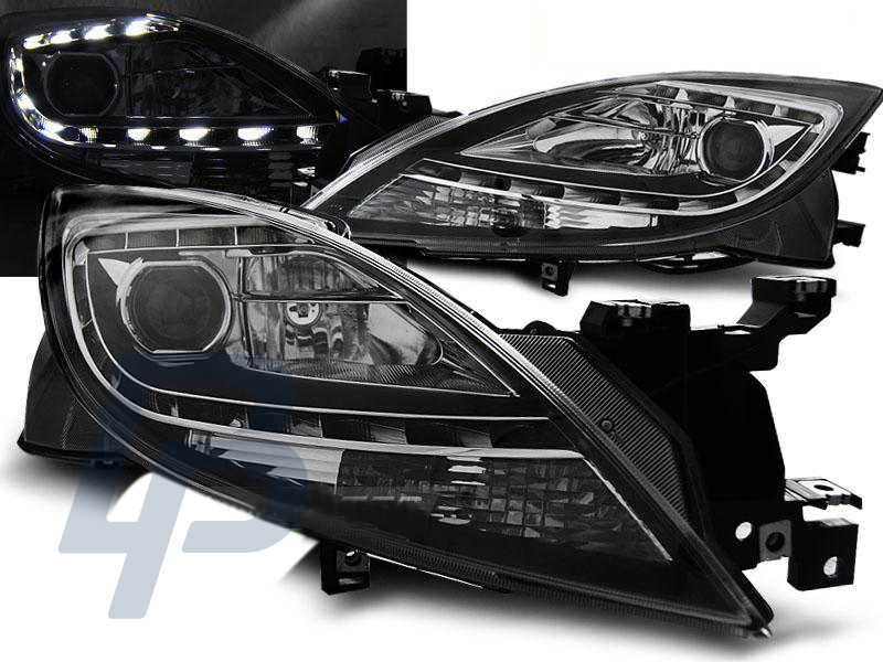 HEADLIGHTS MAZDA 6 II 10-12  DAYLIGHT BLACK - 3