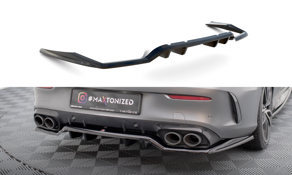Central Rear Splitter (Vertical Bars) Mercedes-AMG C43 Coupe C205 Facelift