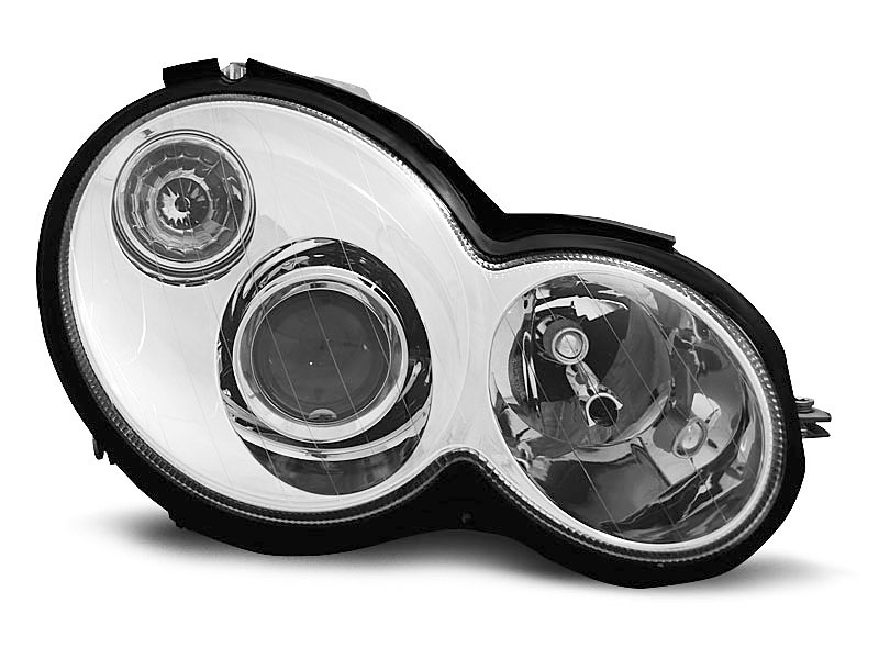 HEADLIGHTS MERCEDES CL203 C-CLASS 00-04 CHROME