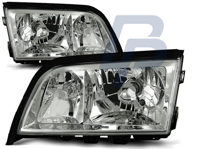 HEADLIGHTS MERCEDES W202 C-CLASS 06.93-06.00 CHROME - 2