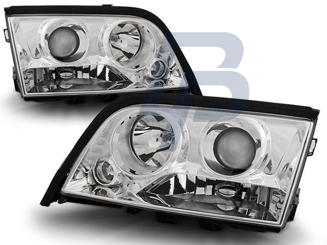 HEADLIGHTS MERCEDES W202 C-CLASS 06.93-06.00 CHROME - 2