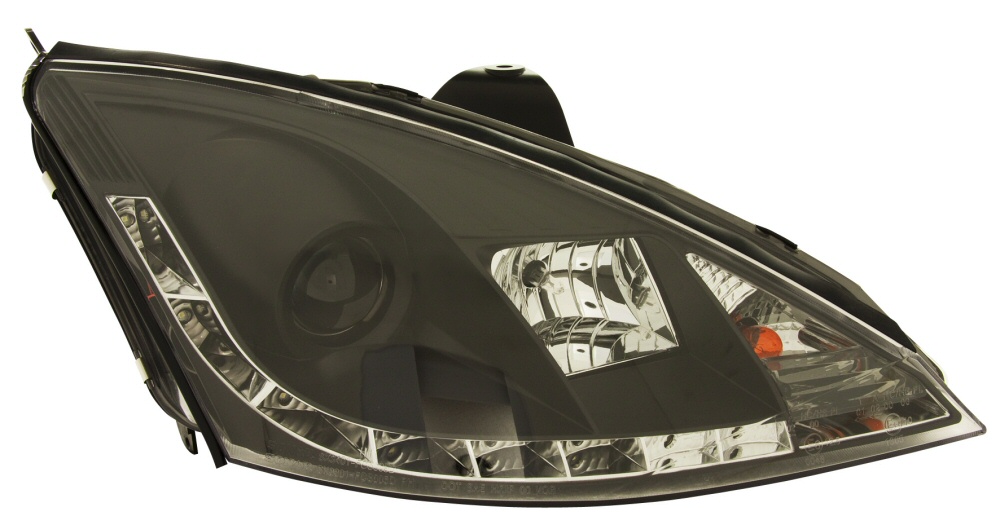 FORD FOCUS I 98-01 R8 STIL LED STRÅLKASTARE SVARTA V2
