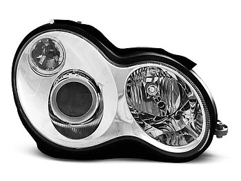 HEADLIGHTS MERCEDES W203 C-CLASS 07.00-03.04 CHROME