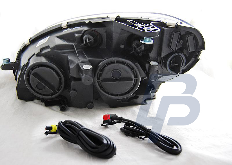 HEADLIGHTS MERCEDES W204 07-10 DAYLIGHT BLACK - 2
