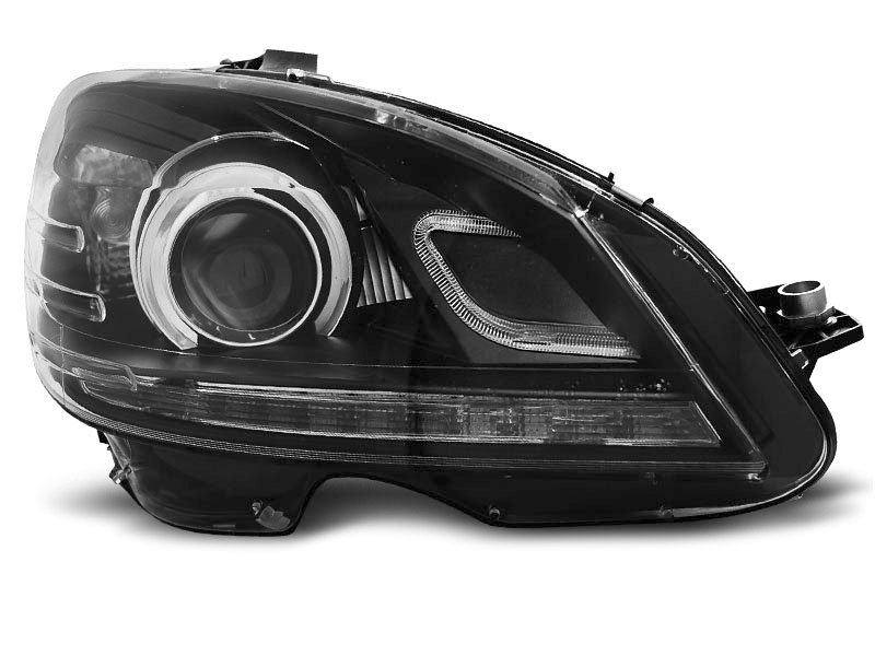 HEADLIGHTS MERCEDES W204 07-10 DAYLIGHT BLACK