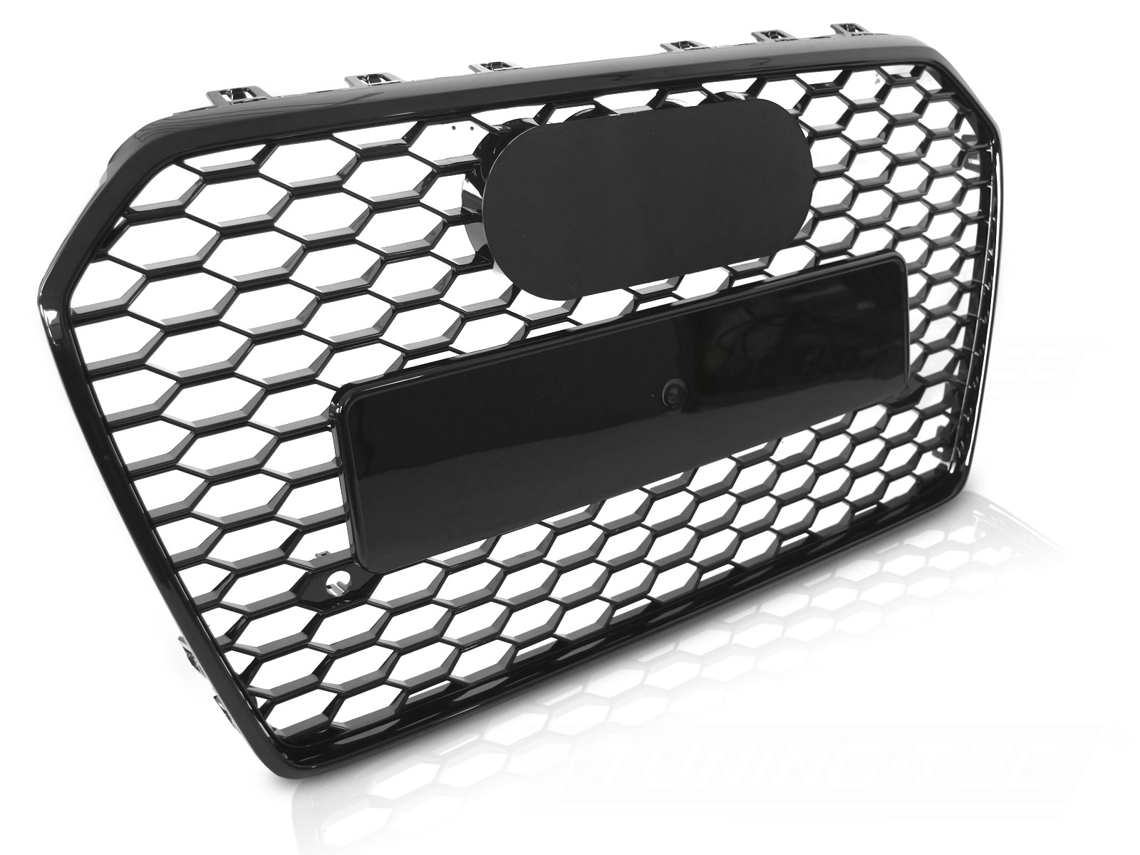 GRILL SPORT BLANK SVART PDC TILL AUDI A6 C7 2014-2018