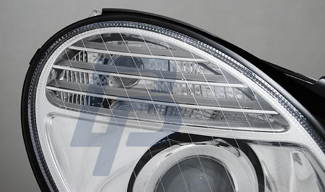 HEADLIGHTS MERCEDES W211 E-CLASS 03.02-04.06 D2S/H7 CHROME - 2