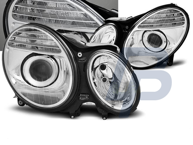 HEADLIGHTS MERCEDES W211 E-CLASS 03.02-04.06 D2S/H7 CHROME - 4