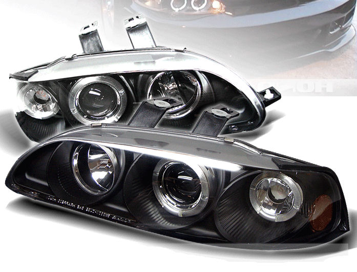 HONDA CIVIC 92-95 2/3D PROJECTOR HEADLIGHTS BLACK [SR]
