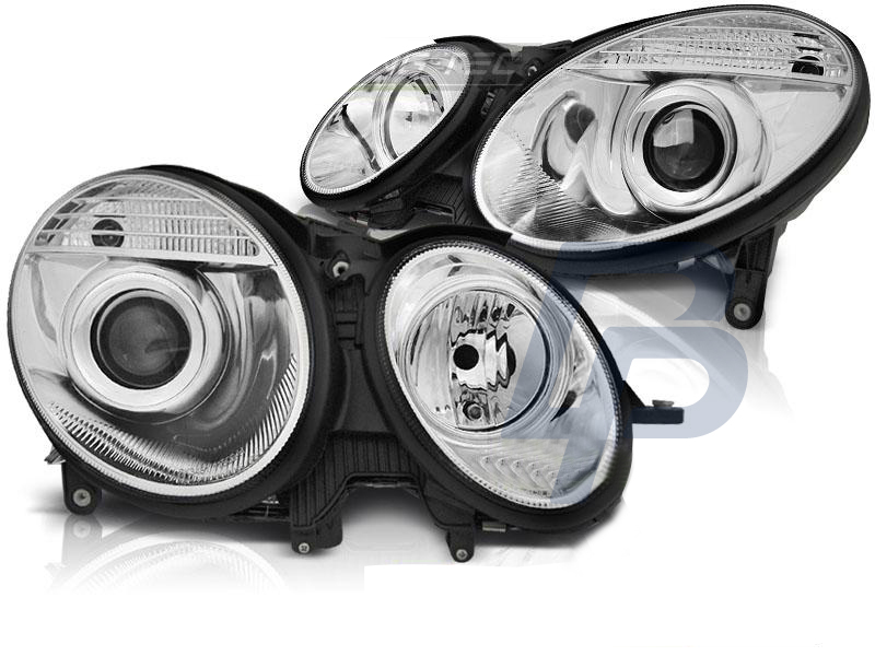 HEADLIGHTS MERCEDES W211 E-CLASS 05.06-09 CHROME - 3