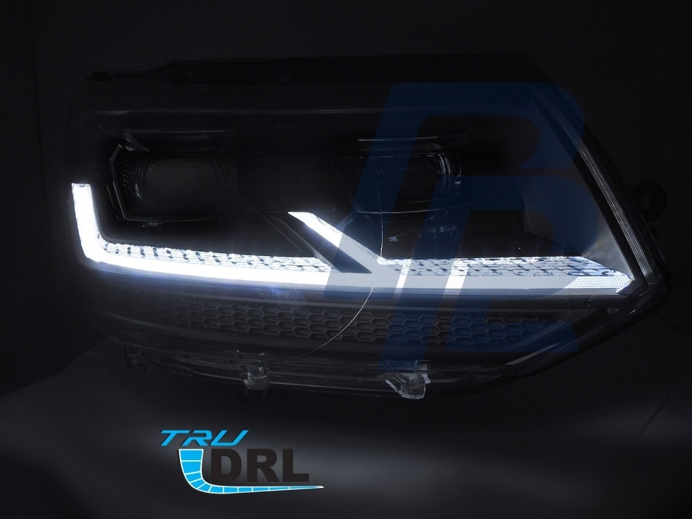 Headlights Full LED Black Sequential DRL for VW T5.1 2010–2015 - 7