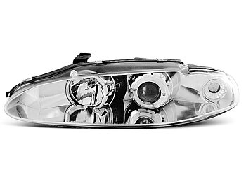 HEADLIGHTS MITSUBISHI ECLIPSE 06.95-96 ANGEL EYES CHROME