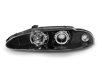 HEADLIGHTS MITSUBISHI ECLIPSE 06.95-96 ANGEL EYES BLACK
