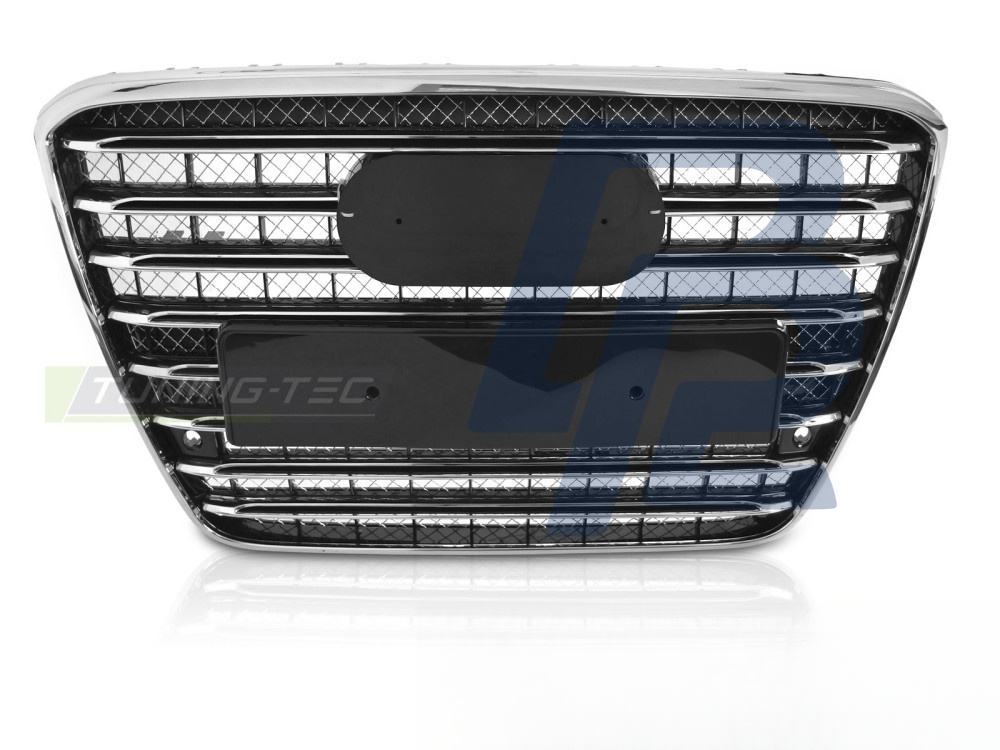 Grille Sport Black/Chrome PDC for Audi A8 D4 2009–2013 - 4