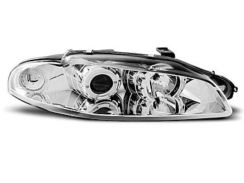 HEADLIGHTS MITSUBISHI ECLIPSE 97-12.98 ANGEL EYES CHROME