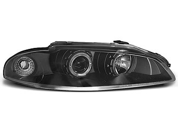 HEADLIGHTS MITSUBISHI ECLIPSE 97-12.98 ANGEL EYES BLACK