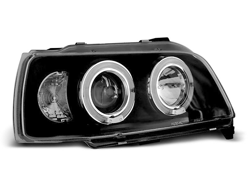 HEADLIGHTS RENAULT CLIO 06.90-95 ANGEL EYES BLACK