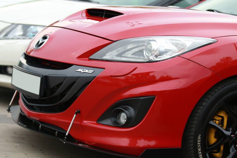 FRONT RACING SPLITTER MAZDA 3 MK2 MPS - 2