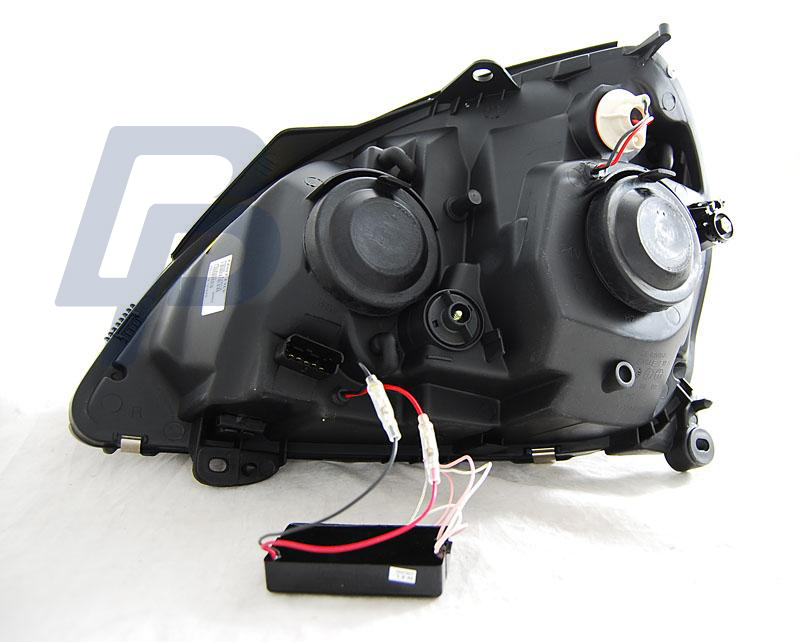 HEADLIGHTS RENAULT CLIO II 06.01-09.05 ANGEL EYES CCFL BLACK - 3