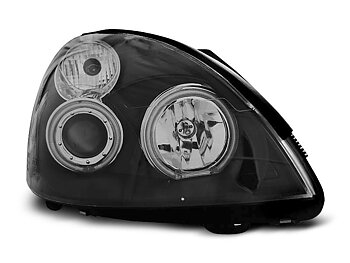 HEADLIGHTS RENAULT CLIO II 06.01-09.05 ANGEL EYES CCFL BLACK