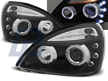 HEADLIGHTS RENAULT CLIO II 06.01-09.05 ANGEL EYES BLACK