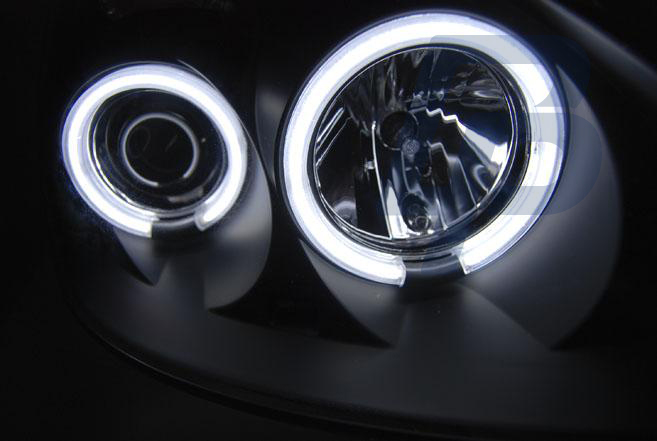HEADLIGHTS RENAULT CLIO II 06.01-09.05 ANGEL EYES CCFL BLACK - 4