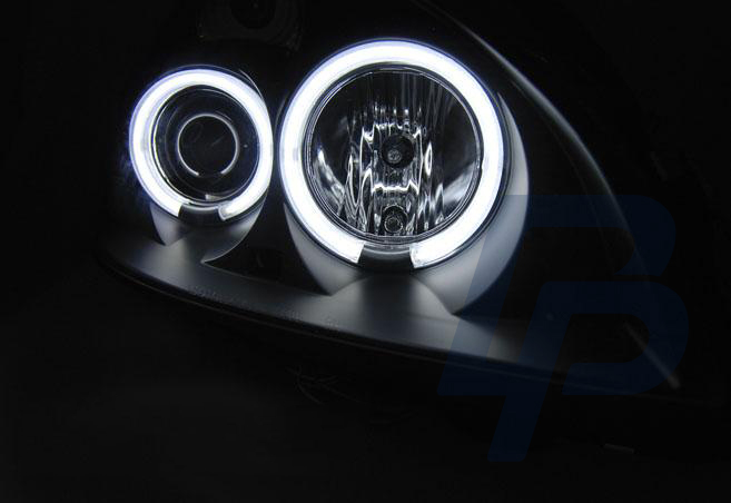 HEADLIGHTS RENAULT CLIO II 06.01-09.05 ANGEL EYES CCFL BLACK - 3