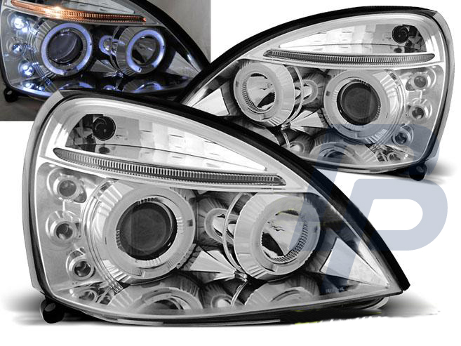HEADLIGHTS RENAULT CLIO II 06.01-09.05 ANGEL EYES CHROME - 2