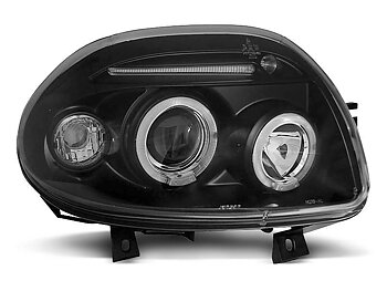 HEADLIGHTS RENAULT CLIO II 09.98-05.01 ANGEL EYES BLACK