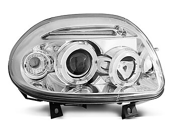 HEADLIGHTS RENAULT CLIO II 09.98-05.01 ANGEL EYES CHROME