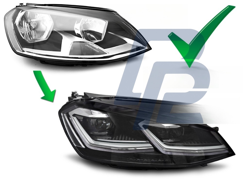 Full LED Headlights Silver Line DRL for VW Golf 7 11.2012–2017 - 6