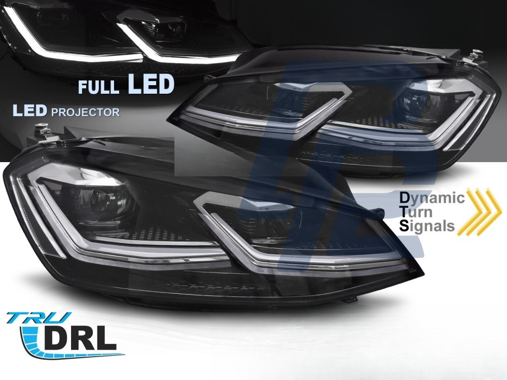Full LED Headlights Silver Line DRL for VW Golf 7 11.2012–2017 - 9