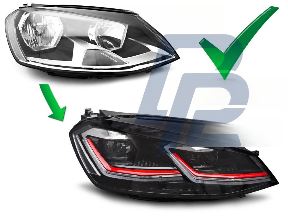 Full LED Headlights Red Line DRL for VW Golf VII 2012–2017 - 6