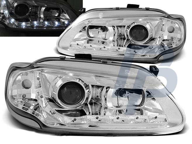 HEADLIGHTS RENAULT MEGANE/SCENIC 96-02.99 DAYLIGHT CHROME - 2