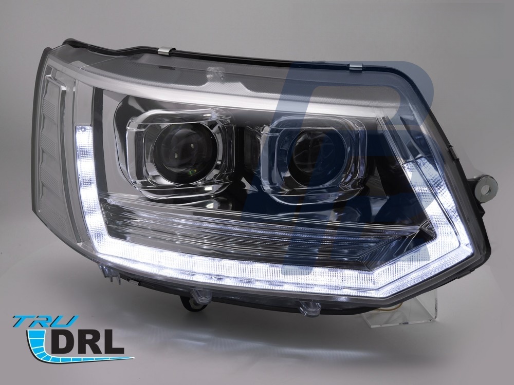 Full LED Tube Light Headlights T6 Look Chrome DRL Sequential for VW T5 2010–2015 - 5