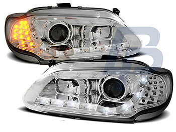 STRÅLKASTARE RENAULT MEGANE/SCENIC 96-02.99 DAYLIGHT KROMADE