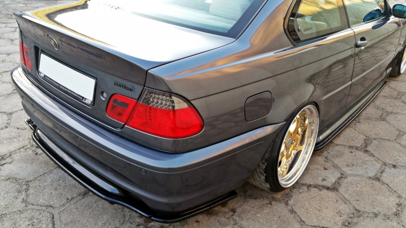 CENTRAL REAR SPLITTER BMW 3 E46 MPACK COUPE (WITH VERTICAL BARS) - 2