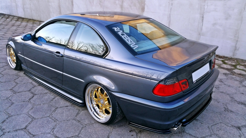 CENTRAL REAR SPLITTER BMW 3 E46 MPACK COUPE (WITH VERTICAL BARS) - 3