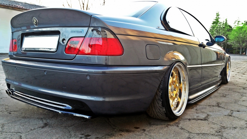 CENTRAL REAR SPLITTER BMW 3 E46 MPACK COUPE (WITHOUT VERTICAL BARS) - 2