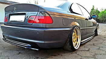 CENTRAL REAR SPLITTER BMW 3 E46 MPACK COUPE (WITHOUT VERTICAL BARS)