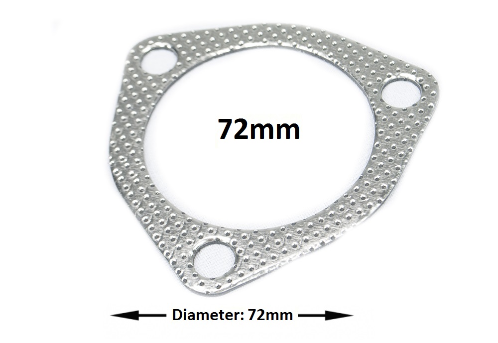 UNIVERSAL 3 HOLE EXHAUST GASKET 72MM