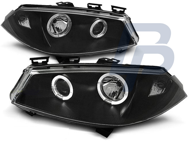 HEADLIGHTS RENAULT MEGANE II 11.02-12.05 ANGEL EYES BLACK - 2
