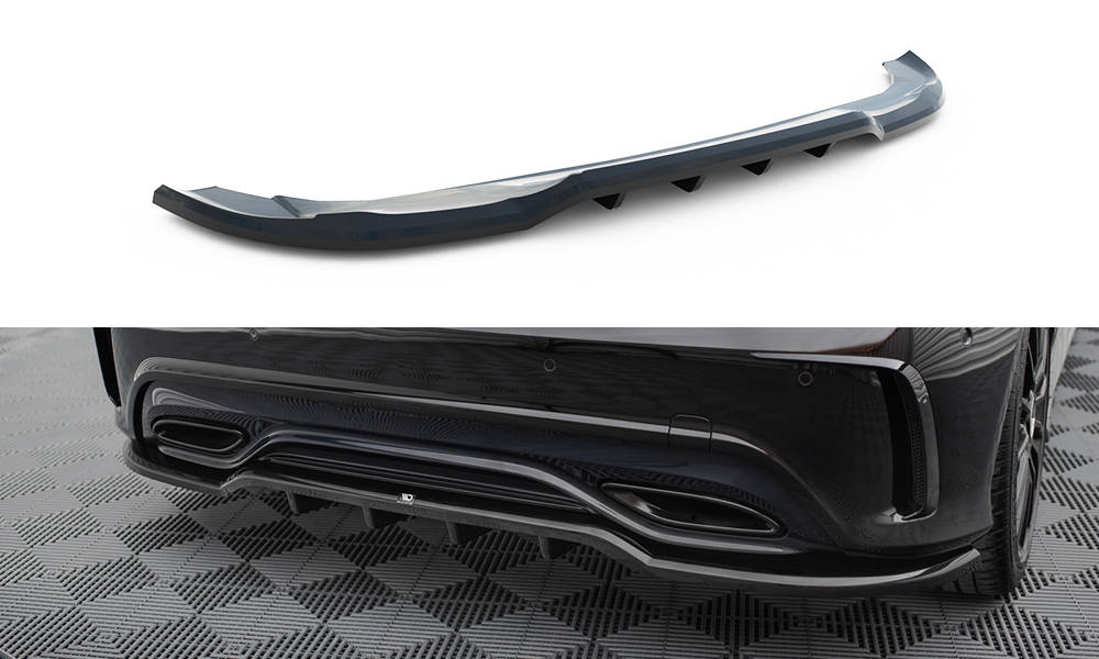 Central Rear Splitter (Vertical Bars) Mercedes-Benz A AMG-Line W176 Facelift