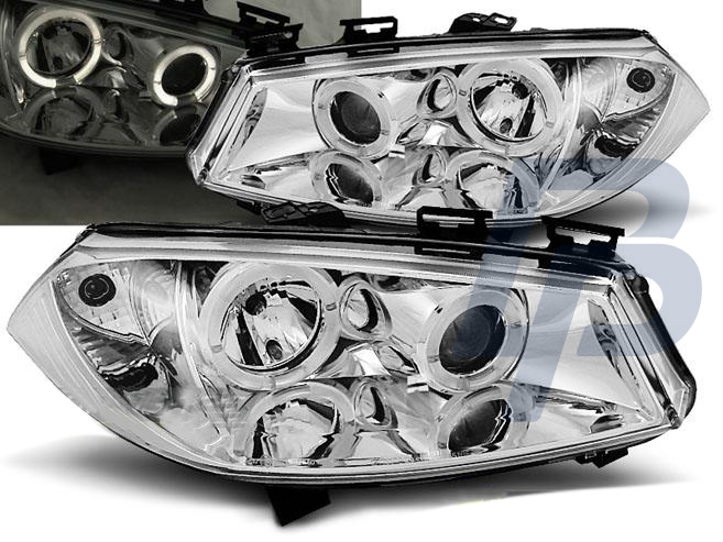 HEADLIGHTS RENAULT MEGANE II 11.02-12.05 ANGEL EYES CHROME - 2