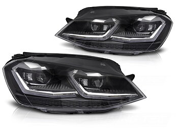 LED-STRÅLKASTARE SILVER SEQ DRL TILL VW GOLF VII 2013-2017