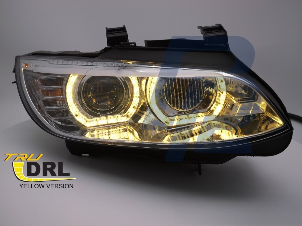 Xenon Headlights Yellow LED Chrome DRL for BMW E92 / E93 2006–2010 - 2