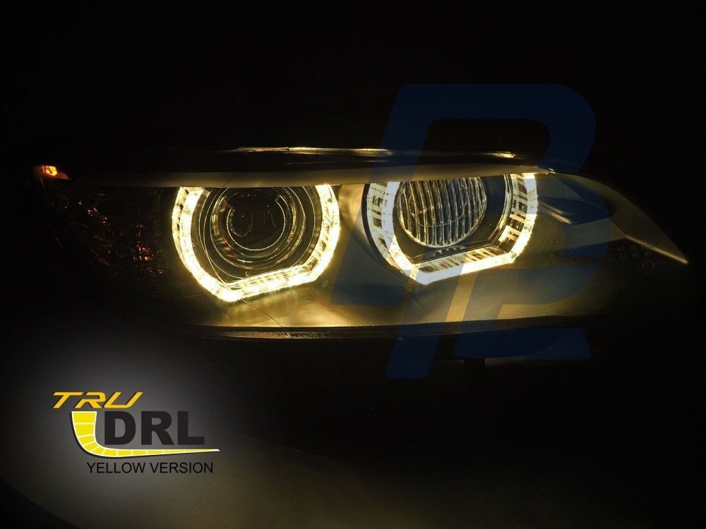 Xenon Headlights Yellow LED Black DRL for BMW E92 / E93 2006–2010 - 2